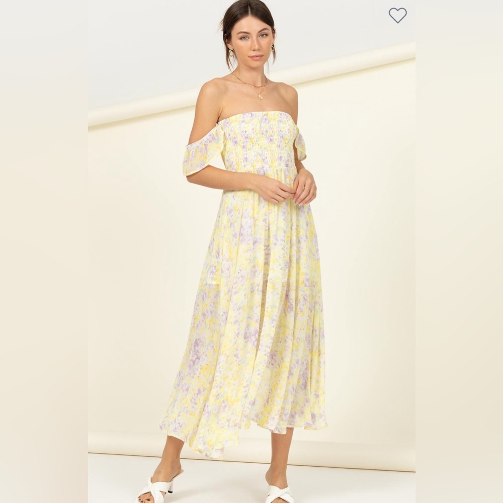 Pastel Midi smock dress